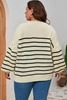 Picture of PLUS SIZE STRIPED KNIT TOP